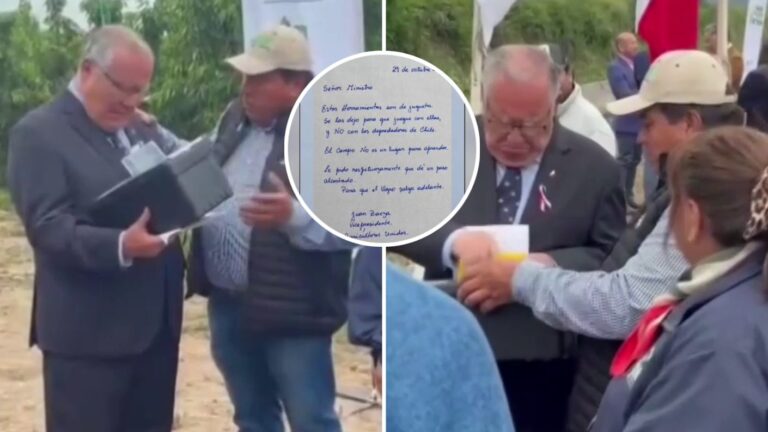 Dirigente regaló herramientas de juguete a ministro: Lo emplazaron por 
