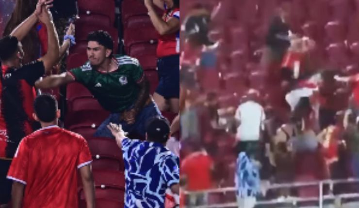 A los golpes: Hinchas chilenos y mexicanos protagonizaron feroz pelea en el estadio