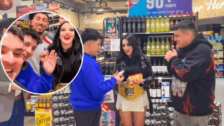 Chileno se encontró con Stephanie Vaquer en supermercado y le regaló un completo de peluche