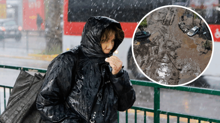 Intensas lluvias y granizos en Santiago: Se extendería hasta la madrugada y advierten riesgo de aluviones
