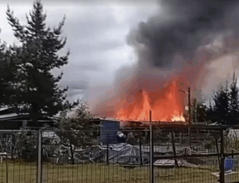 Impacto por rayo que destruyó por completo vivienda en Ñuble