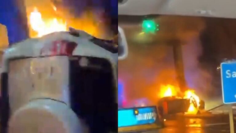 Choque e incendio deja un muerto en Puerto Varas: Mujer falleció en el lugar y su hijo de 9 años fue rescatado