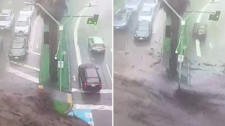 VIDEO | Revelan registro con el inicio exacto del aluvión en calle de San Carlos de Apoquindo