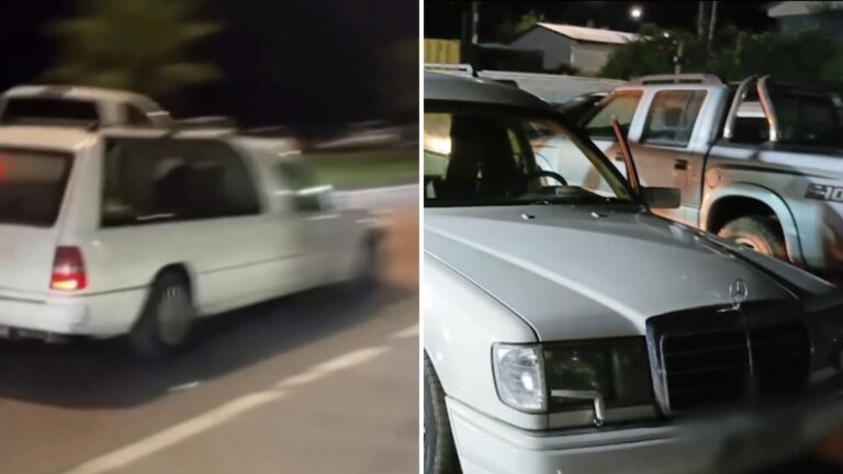 Su dueño negó haber participado: polémica por carroza fúnebre participando en carreras clandestinas en Los Ángeles