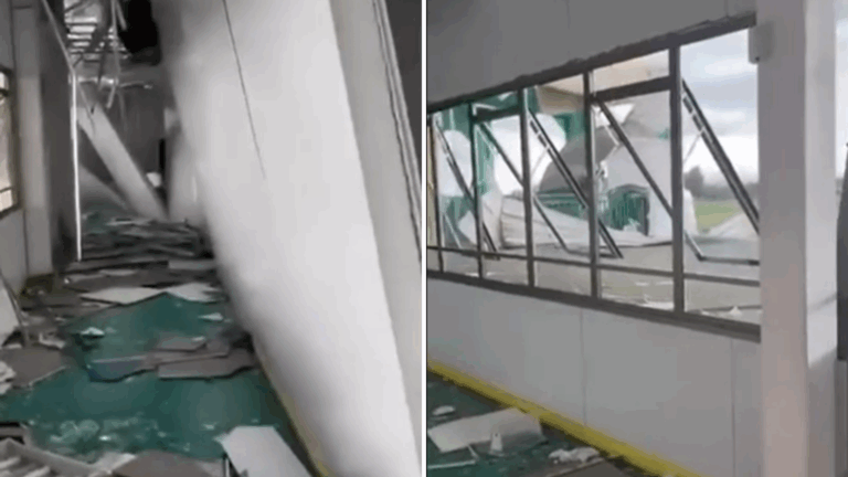 Así quedó por dentro el colegio afectado por el tornado EF-2 en Requínoa: videos muestran graves daños