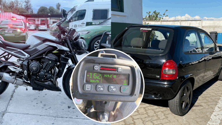 Detectaron a motociclista a 176 km/h: Cinco detenidos por conducción temeraria en la RM