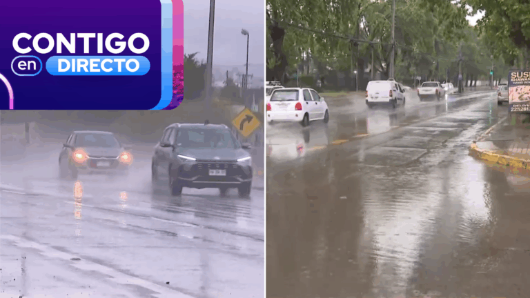 VIDEO | Rayos, lluvia y granizo: Así se vive el intenso sistema frontal en distintos puntos de Santiago