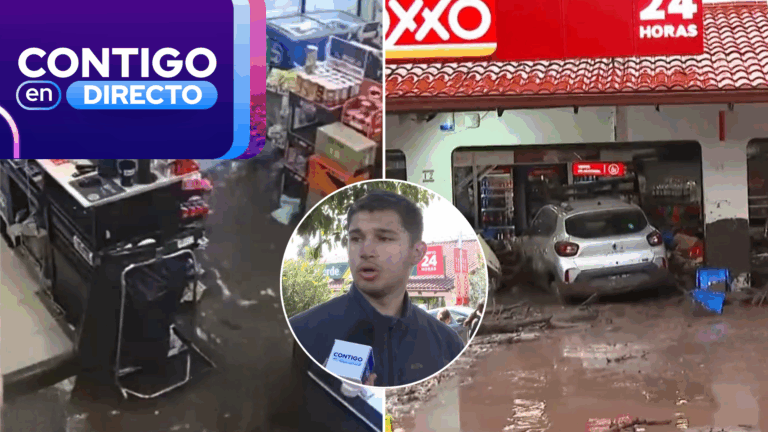 Voluntarios realizan trabajos para remover barro de local en Las Condes: “Nos ponemos la mano en el corazón”