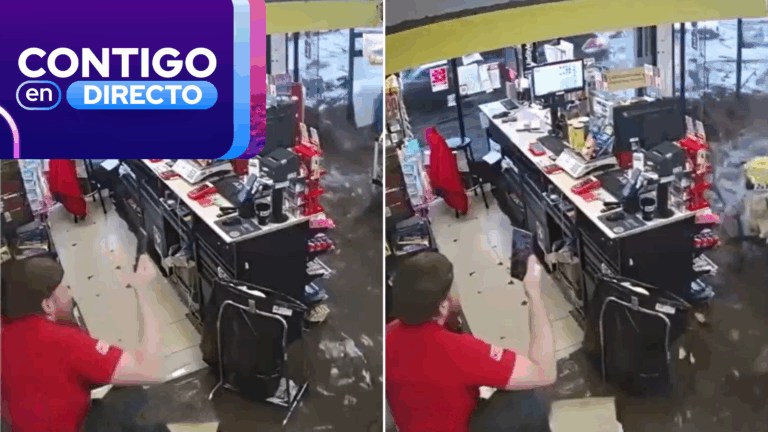 Pensó que era IA: Trabajador relató reacción de su jefa al ver cómo entraba el aluvión a tienda en Las Condes