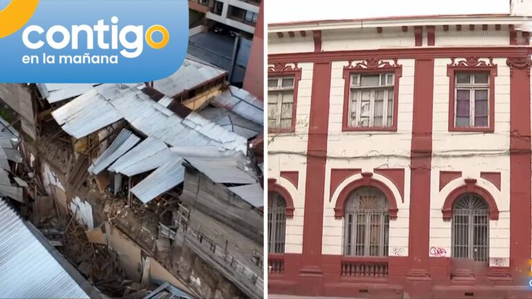 Alerta por derrumbe inminente en casona tomada por okupas en Santiago Centro: Edificio vecino fue obligado a evacuar