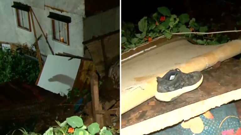 Casa se derrumbó en Reñaca por las fuertes lluvias: Su dueño había salido minutos antes a trabajar