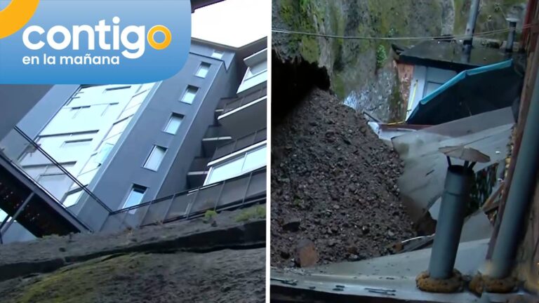 Muro se derrumbó sobre casa en Valparaíso tras intensas lluvias: Familia afectada culpa a edificio