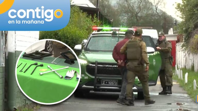 Detienen a banda criminal que robaba ruedas de autos estacionados: Circulaban en vehículo con encargo por robo