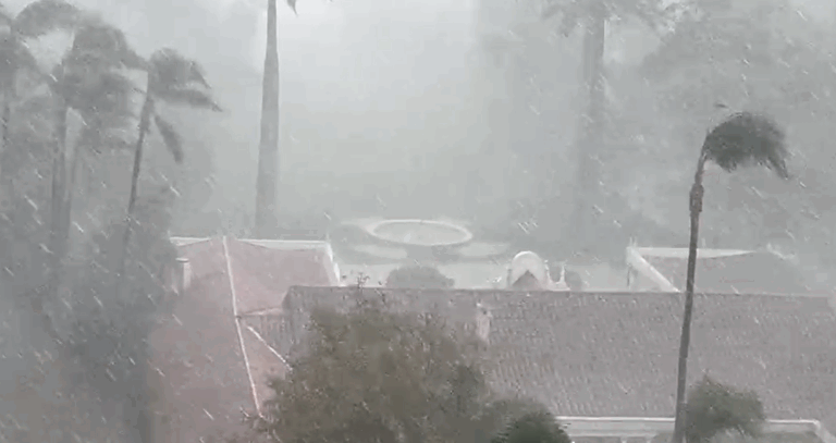 VIDEO | Minutos antes del aluvión: Así era la intensidad de la lluvia en Las Condes