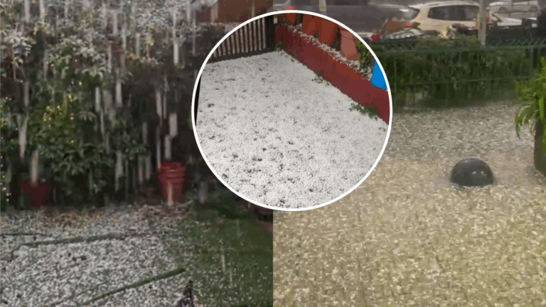 VIDEOS | Impactantes registros deja intensa granizada durante tormenta eléctrica en la RM