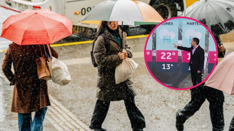 Lluvia inminente en Santiago: A qué hora comienzan las precipitaciones este domingo