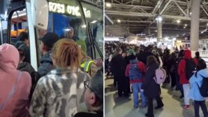 Difícil regreso a casa: Crisis del transporte provoca largas filas de espera en el Terminal San Borja