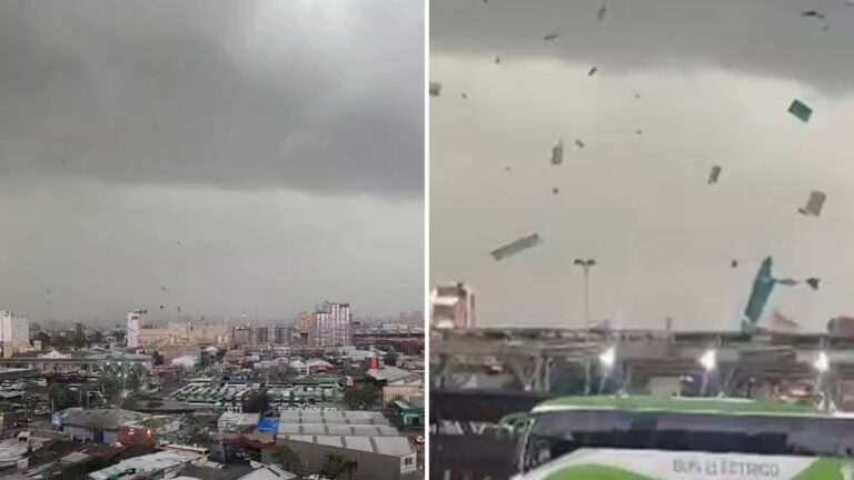 Dirección Meteorológica de Chile confirma que tornado categoría EF-0 pasó este martes por Estación Central